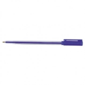 Długopis MICRON 0,7 mm, obudowa przezroczysta, niebieski