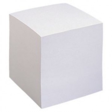 Kostka Budget, papierowa klejona, biała, 90x90 mm