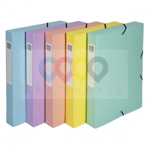 Box na dokumenty Exacompta Aquarel, karton, szerokość 4 cm, mix kolorów, 8 sztk. 