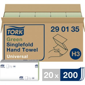 Tork Singlefold zielony ręcznik w składce ZZ, 20 szt.