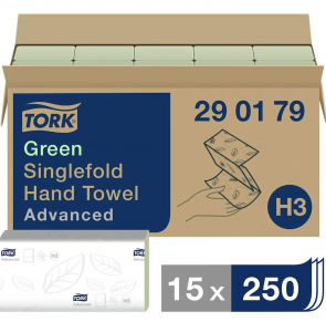 Tork ręcznik w składce ZZ zielony Advanced, 15 szt.