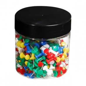 Push Pins Ø10mm Assorted Colours - Tub Of 200