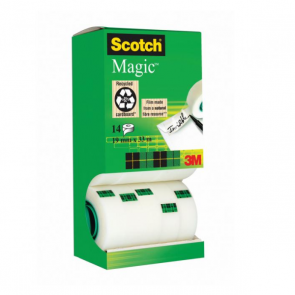 3m Scotch Magic Tape Tower Pack 19mm X 33m - Pack Of 14 - Pay For 12 Get 2 Free