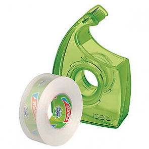 Tesa Desk Tape Dispenser Green Including 1 Roll Of Eco Logo Tape