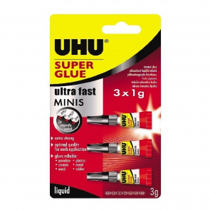 Uhu 843683 Set 3 Glue Super Mini